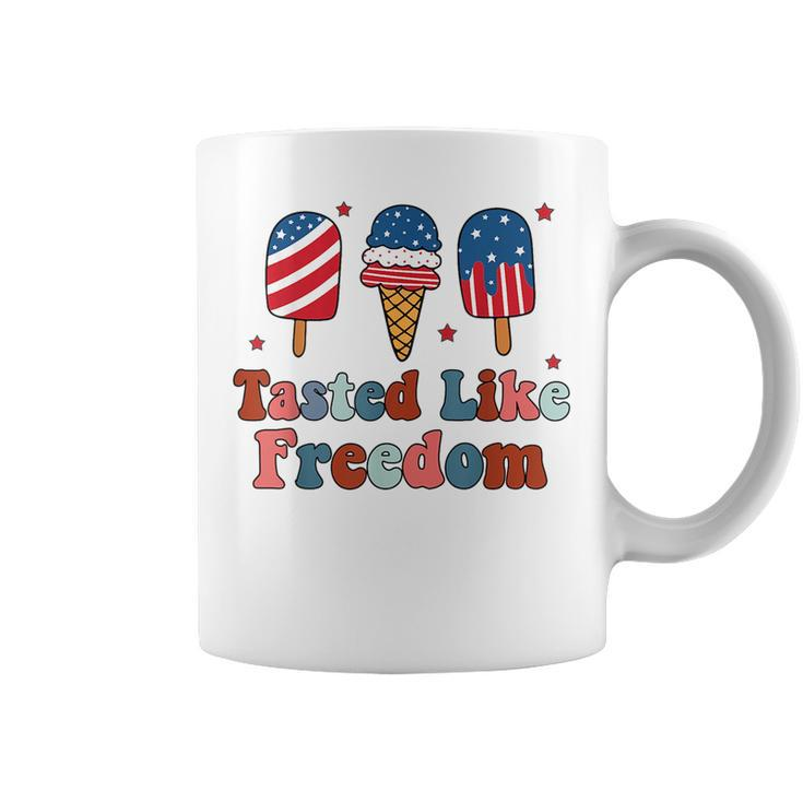 Tasted Like Freedom Independence DayIce Creams 4Th Of July  Coffee Mug