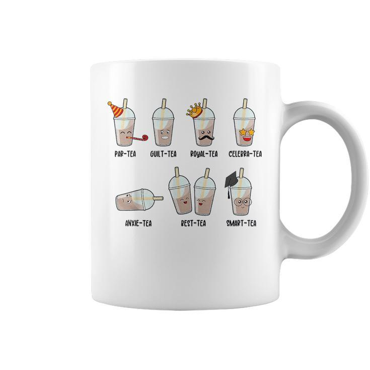 Tea Life Cute Boba Milk Tea Lover Kawaii Humorous Puns Quote  Coffee Mug