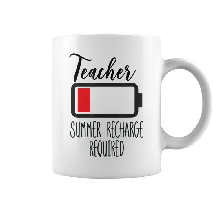 Teacher Summer Recharge Required Men Women Gift Teacher Life Coffee Mug