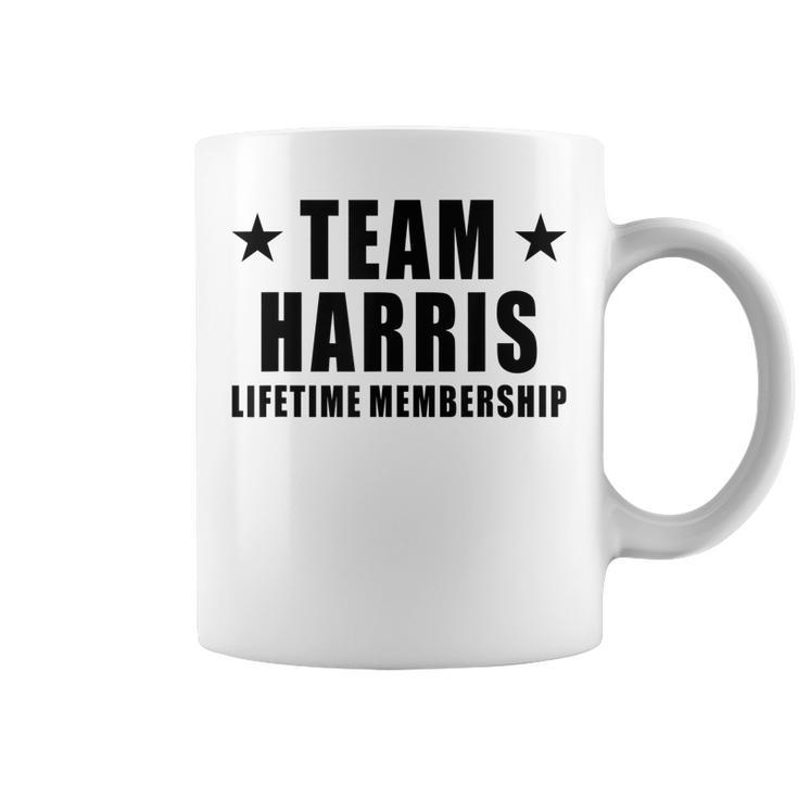 Team Harris Lifetime Membership Funny Family Last Name Coffee Mug