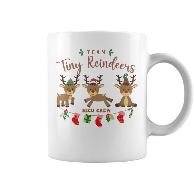 Team Tiny Reindeers Nicu Nurse Christmas Pajamas Coffee Mug