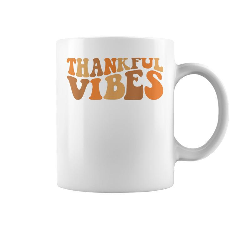 Thankful Vibes Fall Thanksgiving Coffee Mug