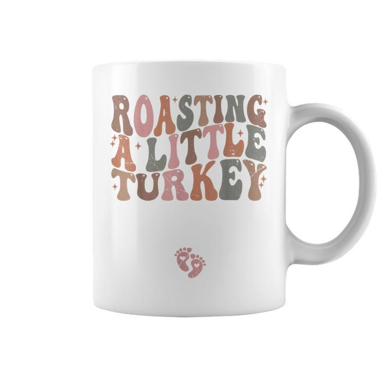 Thanksgiving Pregnancy Announcement Roasting A Little Turkey Coffee Mug