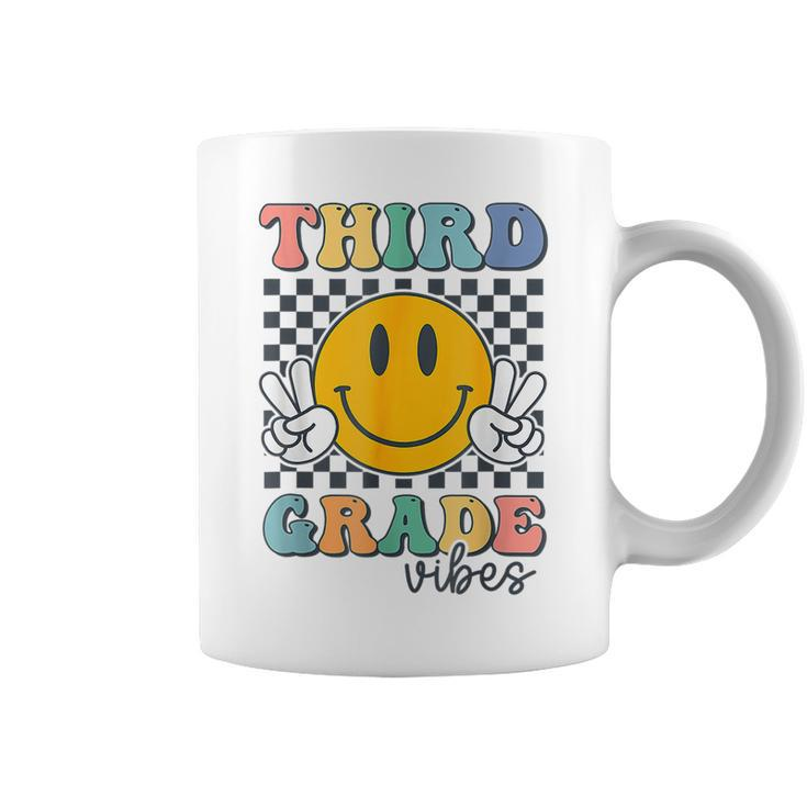 Third Grade Vibes Retro Smile Back To School 3Rd Grade Team  Coffee Mug