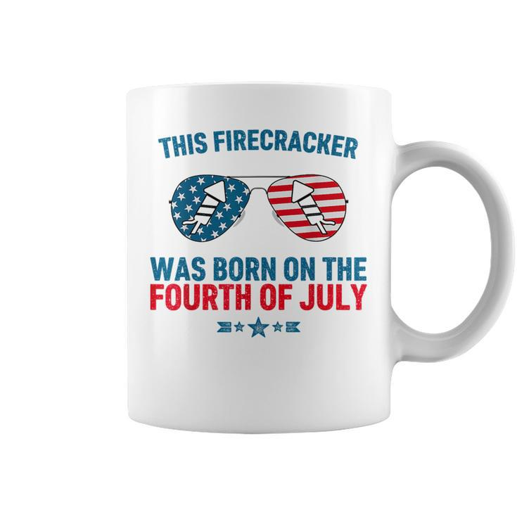 This Firecracker Was Born On The Fourth Of July Birthday  Coffee Mug