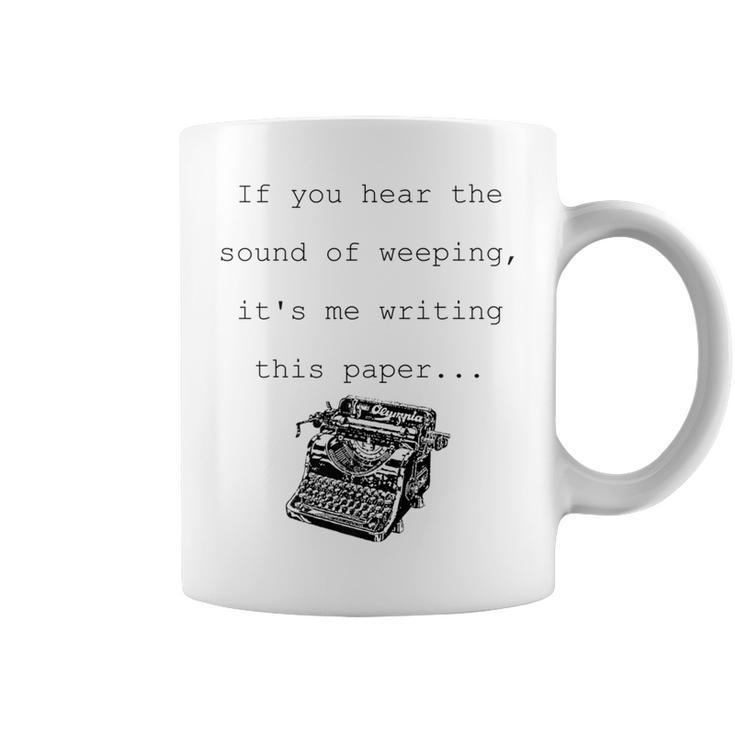 Tired Typist Typewriter Short Sleeve Coffee Mug
