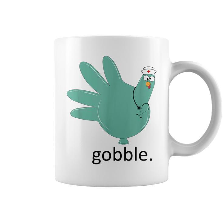 Turkey Gobble Glove Thanksgivin Nurse Medical Thankful Nurse Coffee Mug
