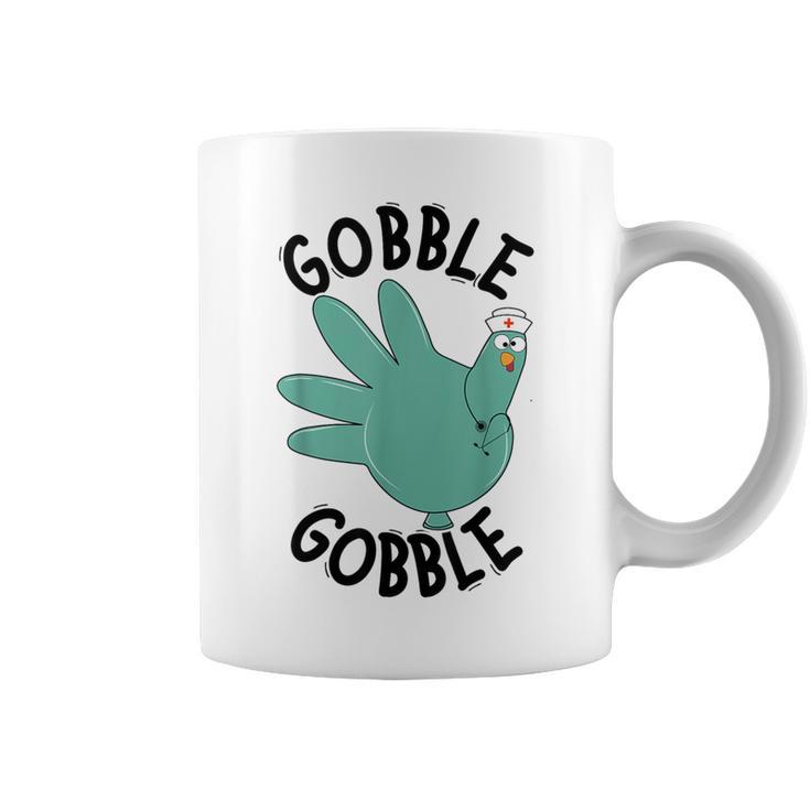 Turkey Gobble Glove Thanksgivin Nurse Medical Thankful Nurse Coffee Mug