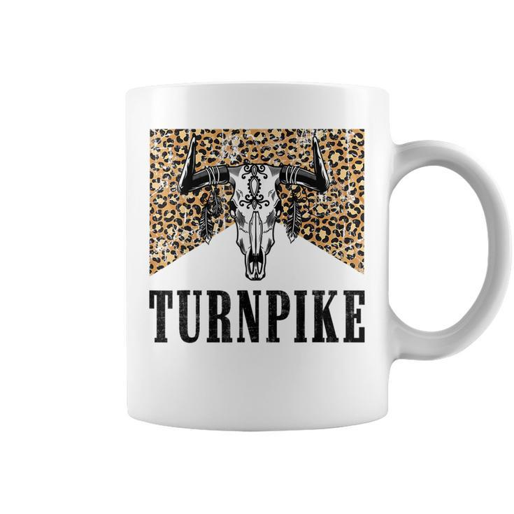 Turnpike Bull Skull Music Country Western Turnpike Cowgirl Coffee Mug