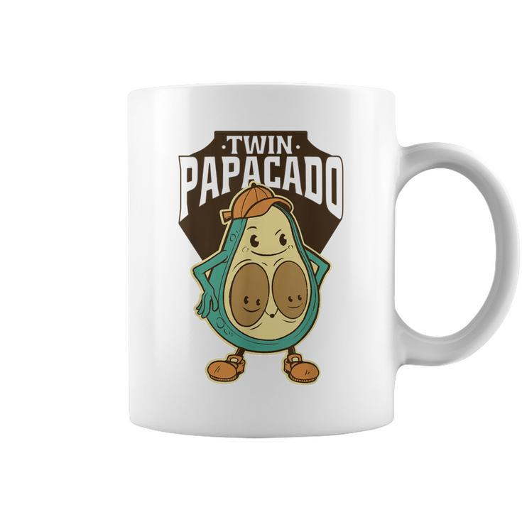 Twin Papacado Avocado Father Dad Fathers Day Father Of Twins  Gift For Mens Coffee Mug