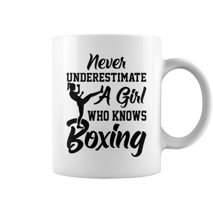 Never Underestimate Boxing Girl Coffee Mug