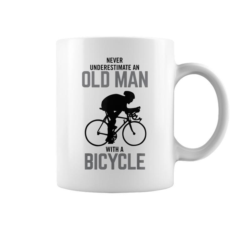 Never Underestimate An Old Man With A Bicycle Hobby Coffee Mug