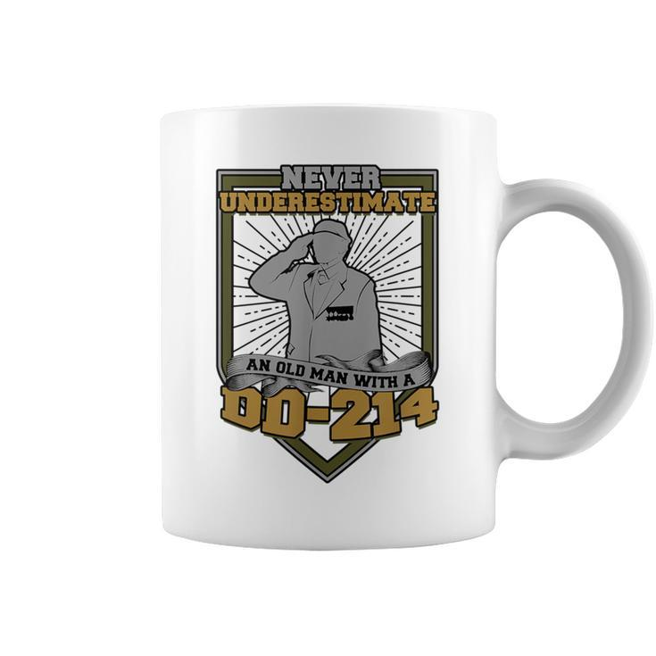 Never Underestimate An Old Man With A Dd-214 Air Force Coffee Mug