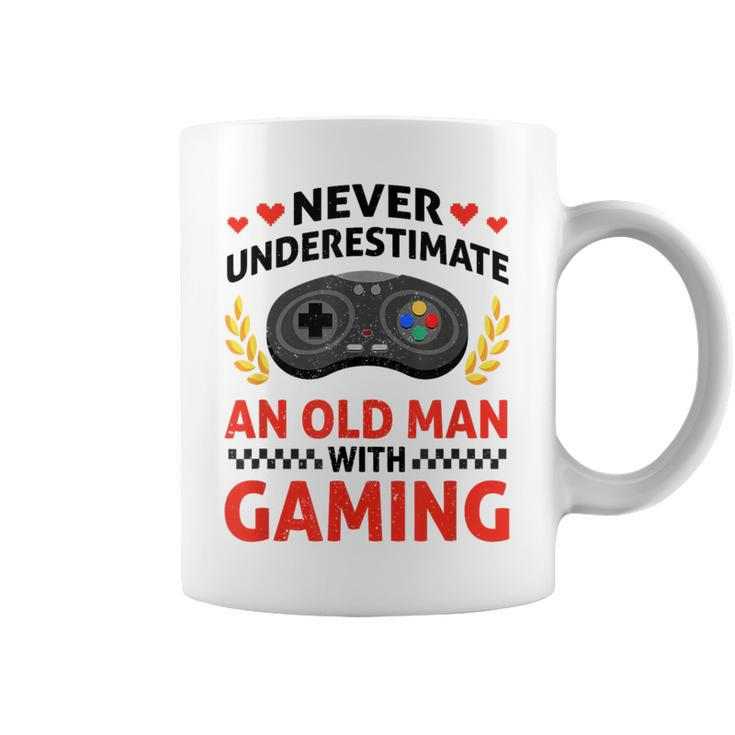 Never Underestimate An Old Man With Gaming Skill Video Gamer Coffee Mug