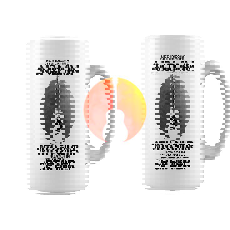 Never Underestimate An Old September Man With A Guitar Coffee Mug