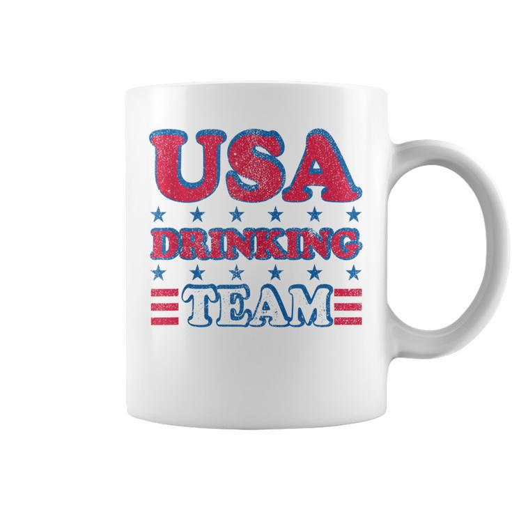 Usa Drinking Team 4Th Of July Independence Day Drunk Funny Coffee Mug