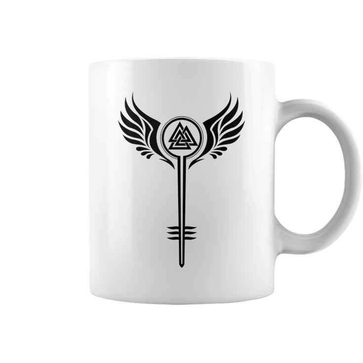 Valkyrie Symbol Valknut Odin Wings Vikings Asgard Valhala Coffee Mug