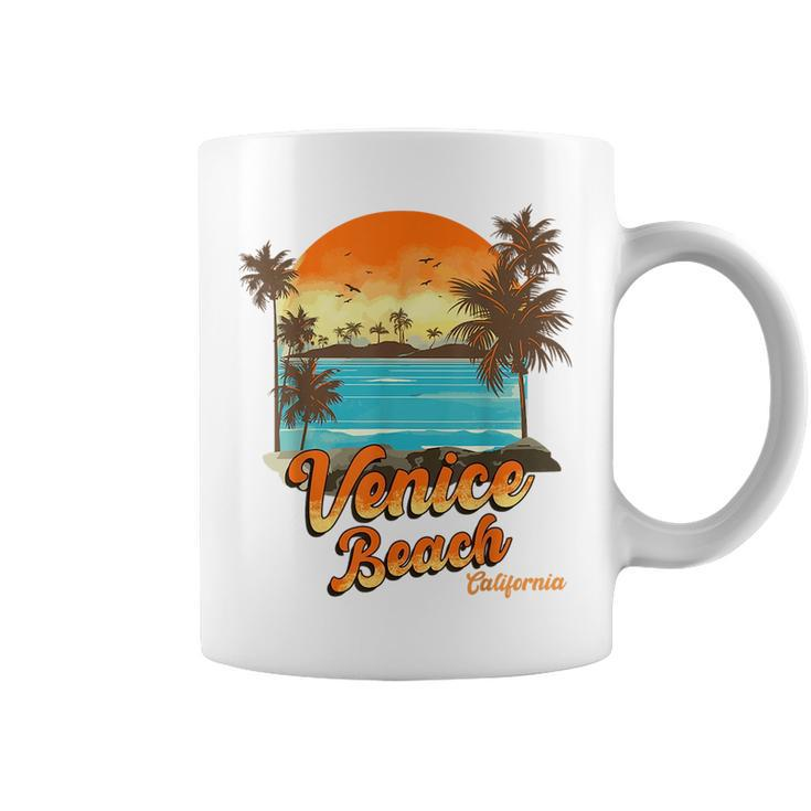 Venice Beach California Summer Vacation Palm Trees Sunset  California Gifts And Merchandise Funny Gifts Coffee Mug