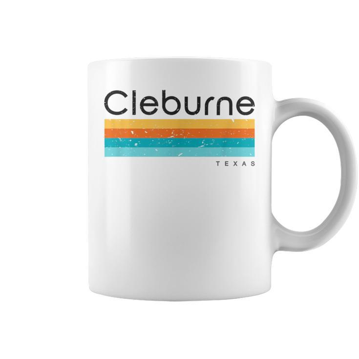 Vintage Cleburne Tx Texas Usa Retro Coffee Mug