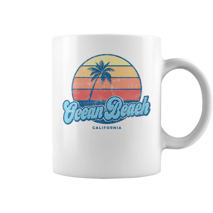 Vintage Ocean Beach California Ca Classic 70S Retro Surfer Coffee Mug