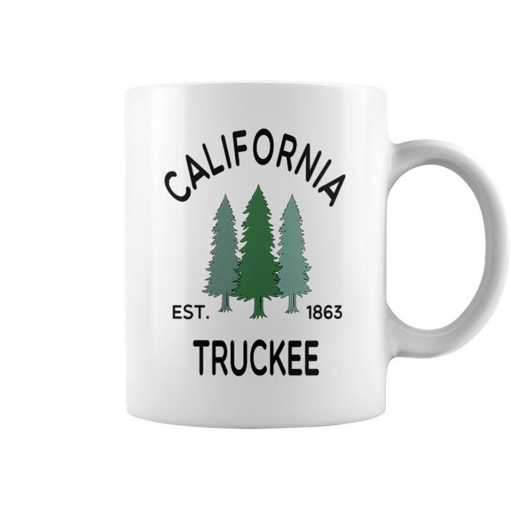 Vintage Truckee California Sierra Nevada Evergreen Tree Coffee Mug