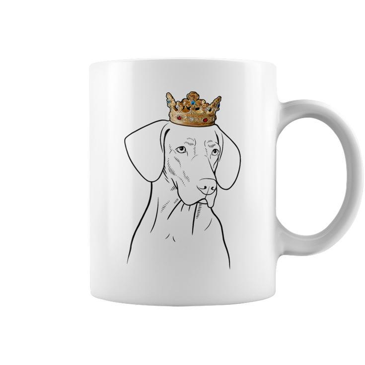 Vizsla Dog Wearing Crown Coffee Mug