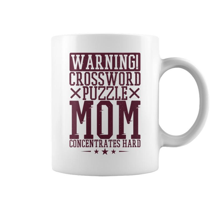 Warning Crossword Puzzle Mom Concentrates Hard Coffee Mug