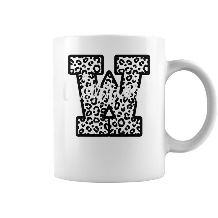 Warriors School Spirit Leopard Cheer Fan Game Day Coffee Mug