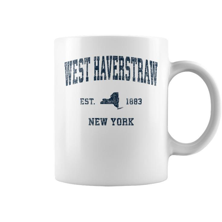 West Haverstraw New York Ny Vintage Sports Navy Print Coffee Mug