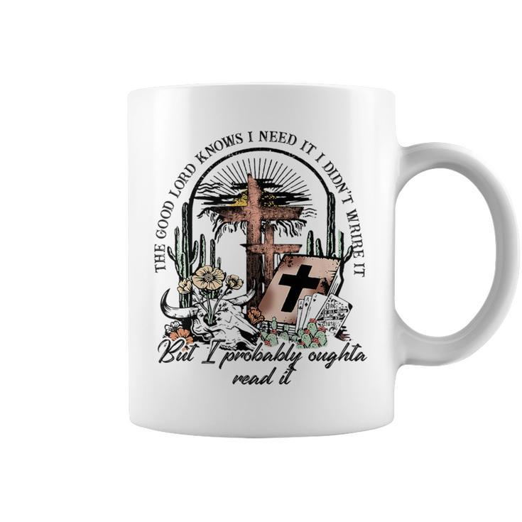 Western Christian Boho Faith Cross Desert Sunset Good Lord   Faith Funny Gifts Coffee Mug