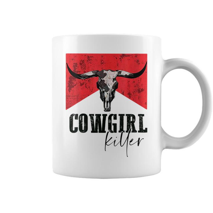 Western Cowboy Vintage Cowgirl Killers Cow Skull Rodeo  Rodeo Funny Gifts Coffee Mug