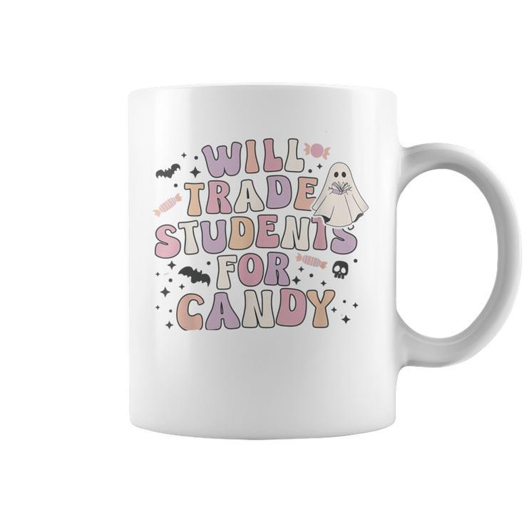 Will Trade Students For Candy Retro Teacher Halloween Ghost Coffee Mug