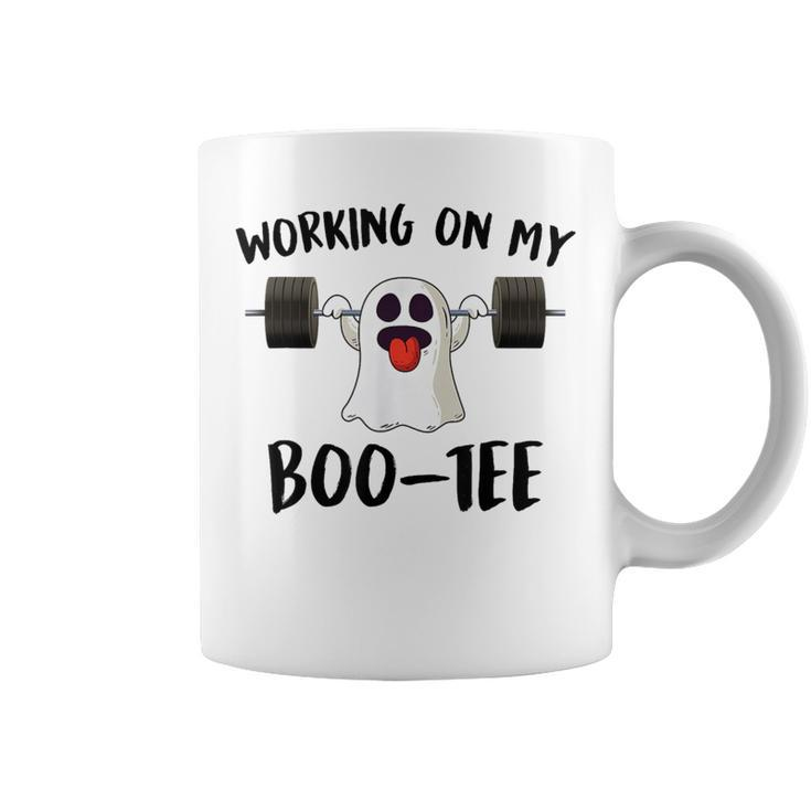 Working On My Boo Halloween Ghost Workout Gym Coffee Mug