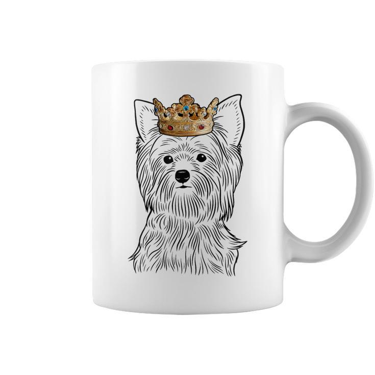 Yorkshire Terrier Dog Wearing Crown Yorkie Dog Coffee Mug