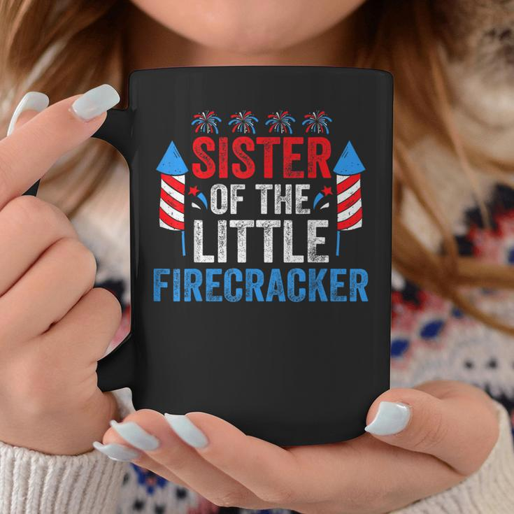 4Th Of July Birthday Sister Of The Little Firecracker Coffee Mug Unique Gifts