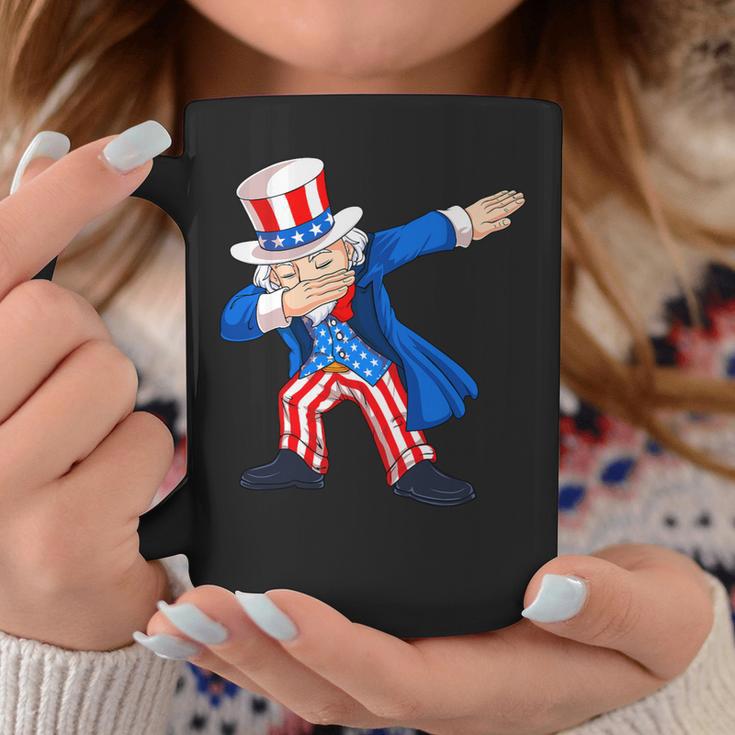 4Th Of July Dabbing Uncle Sam American Flag Kids Boys Men Coffee Mug Unique Gifts