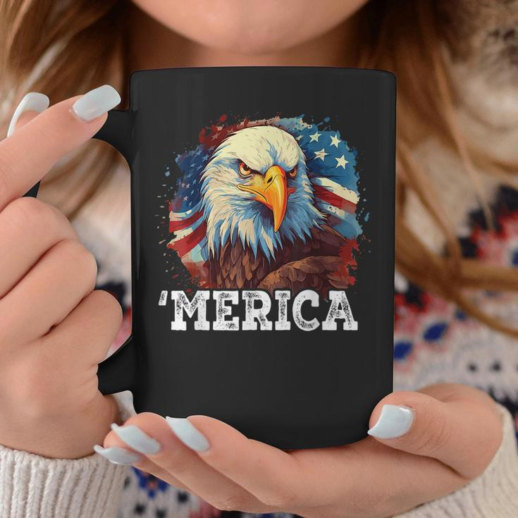 4Th Of July Merica Bald Eagle Usa Patriotic American Flag Coffee Mug Unique Gifts