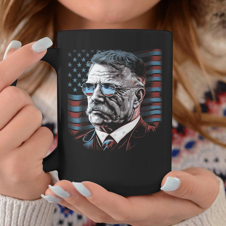 4Th Of July President Theodore Teddy Roosevelt American Flag Coffee Mug Funny Gifts