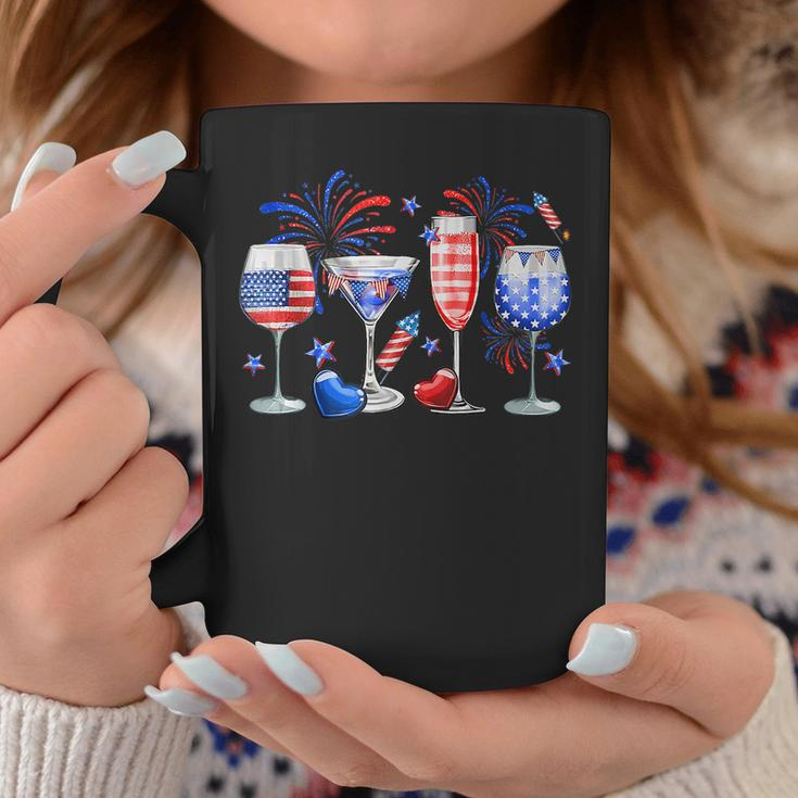 4Th Of July Wine Glasses Independence Day American Flag Coffee Mug Unique Gifts