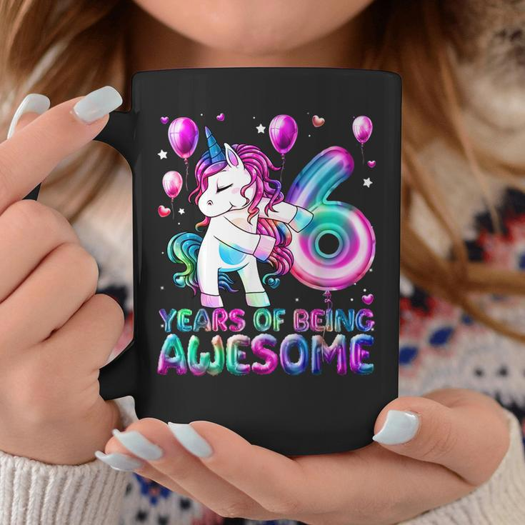 6 Years Of Being Awesome 6Th Birthday Girl Unicorn Party Coffee Mug Unique Gifts