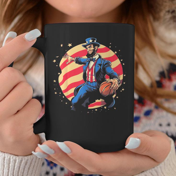Abraham Lincoln Usa Fourth 4Th Of July Funny Basketball Coffee Mug Unique Gifts