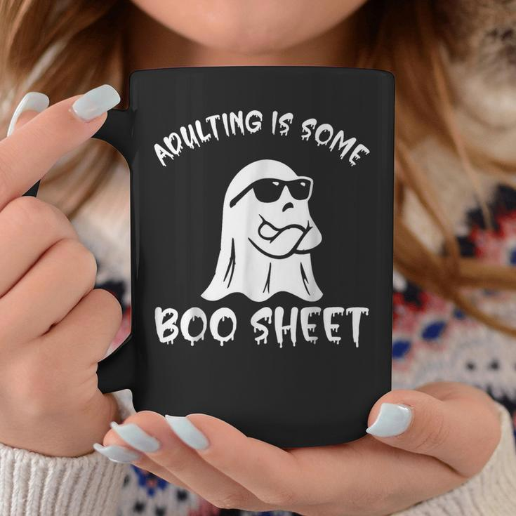 Adulting Is Some Boo Sheet Ghost Halloween Costume Coffee Mug Unique Gifts