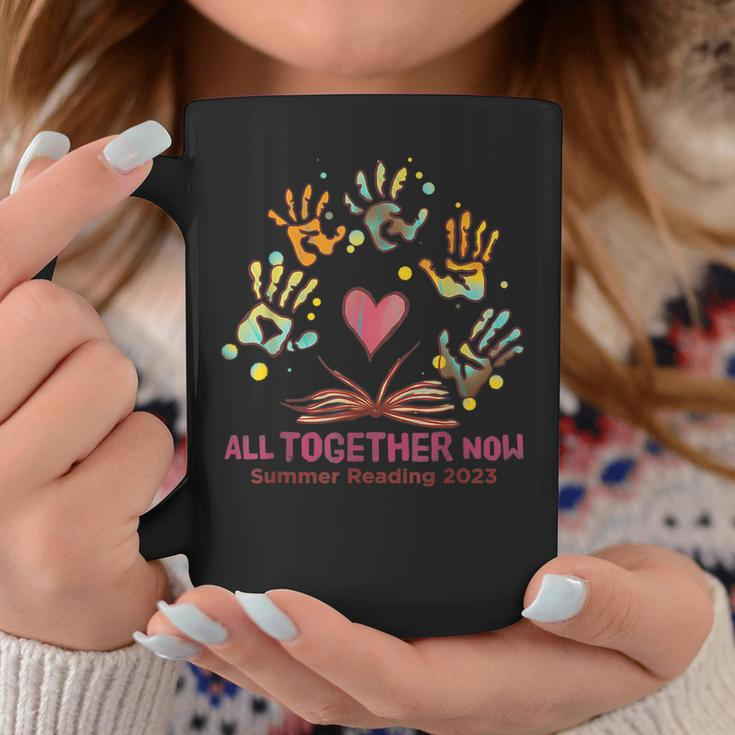 All Together Now Summer Reading 2023 Handprints And Hearts Coffee Mug Unique Gifts