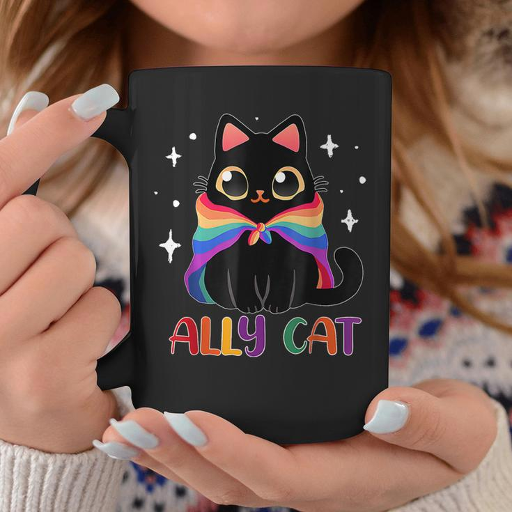 Ally Cat Lgbt Gay Rainbow Pride Flag Funny Cat Lover Coffee Mug Unique Gifts