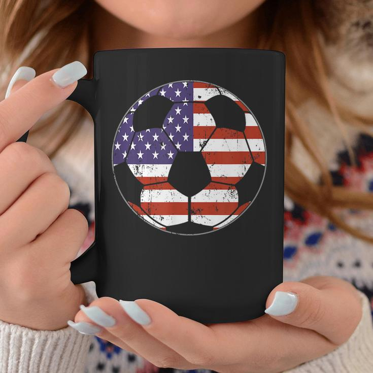 American Flag Soccer Ball Men Women Kids Coffee Mug Funny Gifts