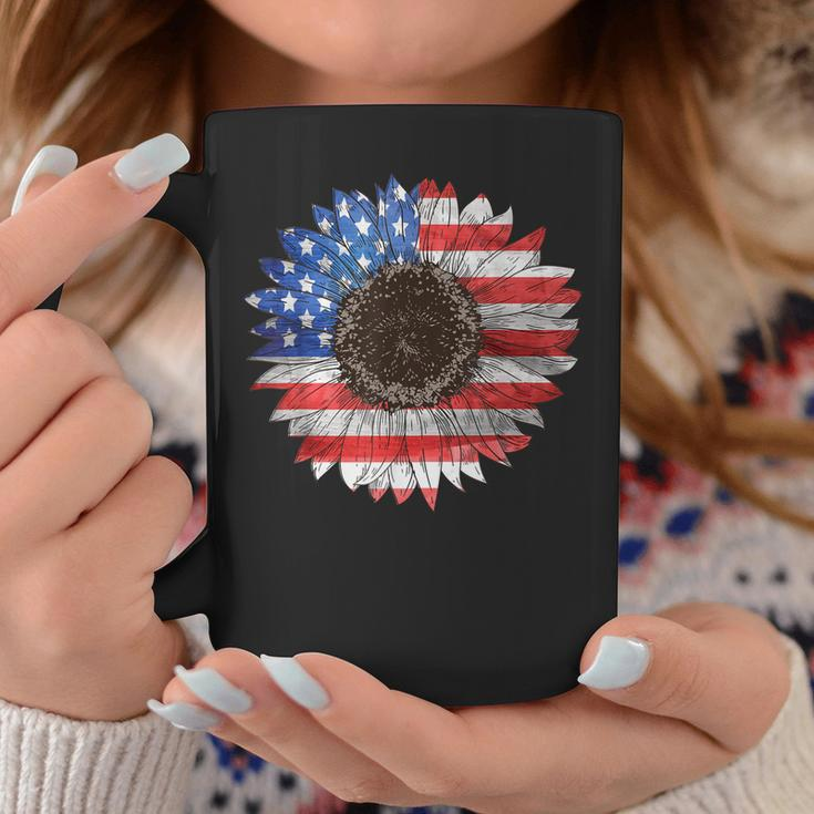 American Flag Sunflower Graphic 4Th Of July Independence Day Coffee Mug Unique Gifts