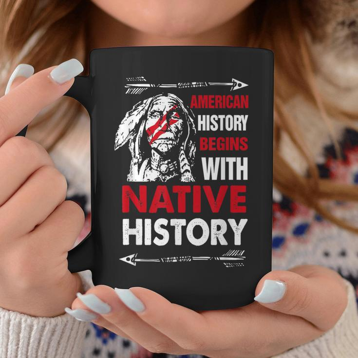 American History Begins With Native History Proud Native Coffee Mug Unique Gifts