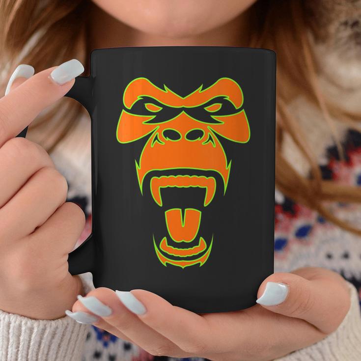Angry Face Halloween Costume Gorilla Face Scary Monkey Funny Coffee Mug ...