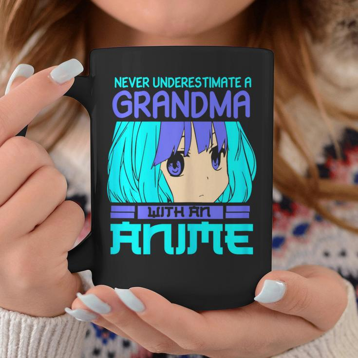 Anime Granny Never Underestimate A Grandma With An Anime Coffee Mug Unique Gifts