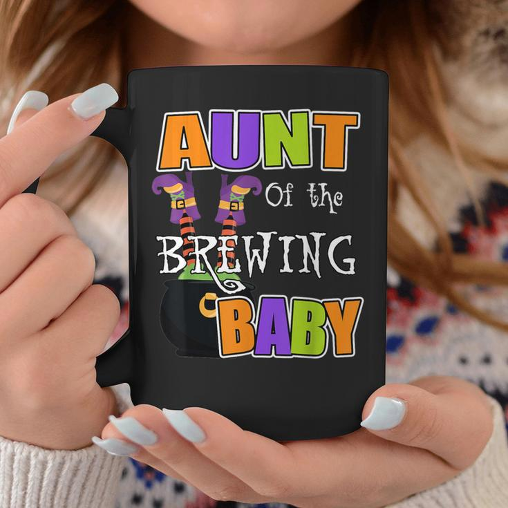 Aunt Of Brewing Baby Halloween Theme Baby Shower Spooky Coffee Mug Unique Gifts